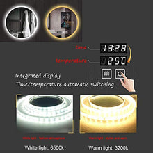 Specchio Grande Specchio da Bagno da 24 Pollici, Specchio con Luce a LED, Specchio per Il Trucco con Pulsanti a sfioramento a Parete, Anti-Appannamento/HD