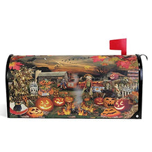 Casella delle lettere di Halloween Copre magnetico Jack Lanterne Caduta Zucca Spaventapasseri Grande Posta Casella Involucri Giardino Cortile Decorazione Casa Oversize Dimensioni 64,8 x 53,3 cm