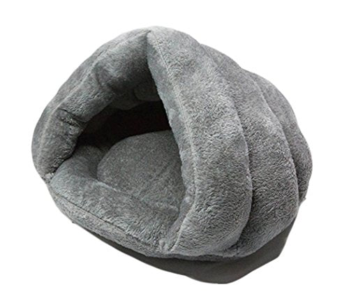 Xiaoyu Inverno Caldo e Confortevole Cane da Compagnia Caldo (Puppy) Cuscino di Gatto Cuscino metà Sacco a Pelo Letto Coperto, Grigio, M