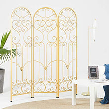 Even Romantico Schermo in Metallo Motivo Traforato Europeo, Schermo Privacy Pieghevole Portatile, Adatto per Balcone Soggiorno Camera da Letto Giardino