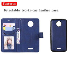 Bear Village Cover Moto C Plus, Custodia Premium Flip Custodia per Moto C Plus, Custodia con Porta Carte e Chiusura Magnetica, Blu