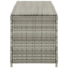 vidaXL - Scatola portaoggetti da giardino, in resina intrecciata, 200 x 50 x 60 cm, colore: Grigio