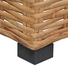 Festnight Divano da Giardino Esterno in Rattan Naturale con Cuscini Divano Angoalre Poltrona Giardino Rattan 66 x 69 x 62 cm Marrone
