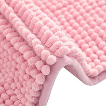 Tappetino da bagno Tappeto Facile da pulire Set da bagno in due pezzi rettangolare a forma di U per la casa per il bagno(Pink)