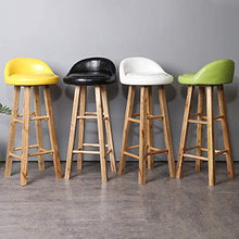 WANGFENG Sgabelli Sedie Sgabello da Bar Girevole Sgabello Alto da Cucina Rustica Struttura in Legno Massello con Bancone Imbottito/Ristorante/Bar (Dimensioni: 70 Cm, Colore: Giallo)