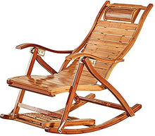 Sedia Lounge Sedia Regolabile Chaise Reclinabile Bamboo Sedia a Dondolo Pieghevole Pieghevole Sedia a Sdraio Portatile per Giardino Prato a Sdraio Backyard