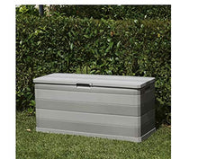 Zerone Scatola Portaoggetti da Giardino, Scatola Portaoggetti Esterna con Serratura, Resistente alle Intemperie e Resistente alle Intemperie di Grande capacità 280L Grigio