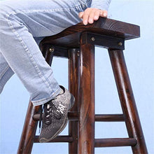 NYDZ - Sgabello da bar con altezza da bancone, stile retrò, con seduta ergonomica e gambe in legno, per sala da pranzo, cucina, bancone bar (dimensioni: 55 cm)