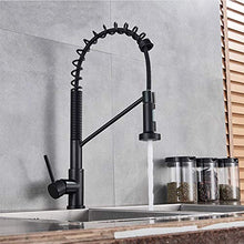 Faucet-4456 Rubinetto da Cucina A Molla Nera, Rubinetto Monocomando Monocomando per Acqua Calda E Fredda