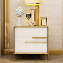 Comodini dell'attrezzatura vivente Armadietto moderno semplice Armadietto di immagazzinaggio leggero della camera da letto Unità del comodino con cassetto Comodino Comodino del letto in ferro battu