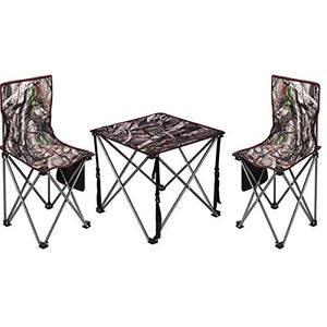 FOMT Tavolo da Picnic Pieghevole E Set da Spiaggia,Mobili con Sedia con Borsa Leggera da Giardino All'aperto Picnic Sedia da Pesca in Spiaggia Usata per Barbecue Picnic Party in Giardino,3 Piece Set