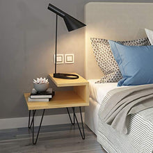 Comodini Comodini da Letto mobili in Legno massello in Acciaio Comodino Bagagli Table Side Hotel End Tables Piccolo armadietto Comodini Letto (Color : Wood Color)
