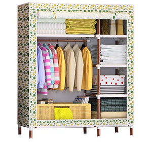 Tela Armadio Lo Stoccaggio Vestiti Appesi Affitto Casa Bold Camera 25 Millimetri Portatile Scaffalature Metalliche in Camera 128X46X175CM MUMUJIN (Color : A)