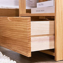 Comodini camera Mini legno comodino con cassetti - Comodino Mobili ed estremità di accento della Tabella Petto semplice movimento Tessuto Bins - Unità Organizzatore for camera da letto Lampada da como