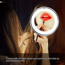 BD.Y Specchio cosmetico Specchio cosmetico da Donna LED 10X Specchio cosmetico ingranditore Specchio da Barba Flessibile Girevole Girevole a 360 Gradi