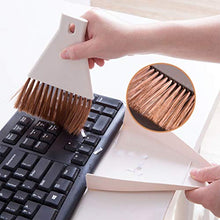 Cabilock 2 Set Mini Scopino E Set di Spazzole Mini Frullino a Spazzola per Scopa per Strumenti per La Pulizia del Desktop della Gabbia per Animali Domestici della Tastiera del Computer