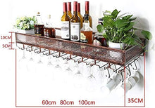 Portabottiglie portabottiglie portabottiglie a testa in giù portabicchieri creativo portabottiglie da parete continentale portabottiglie portabottiglie industriale a soffitto (dimensioni: 80 * 35cm)