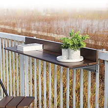 SFSGH Tavolo Pieghevole da Balcone a Parete, Tavolo da Balcone Pieghevole, Tavolo da ringhiera Regolabile (Colore: caffè, Dimensioni: 4 Dimensioni)