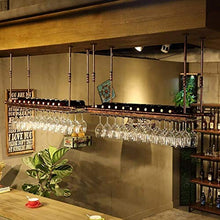 L.TSN Ripiano in Metallo Ferro ripiano in Bar Loft soffitto a Parete Appeso Vino Champagne calici in Vetro Porta calici portabottiglie Vino portaoggetti (Dimensioni: 100 * 30 cm)
