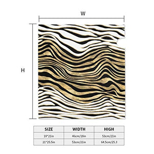 Zebra Stripes Animal Print Black White Gold Chic Unique Designed Magnetic Mail Box Copre Posta Box Cover per Giardino Yard Decor Dimensioni Standard 51x48 pollici