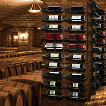 Yaheetech Portabottiglie Vino da Parete Scaffale Metallo Vino Porta 10 Bottiglie di Altezza 126 cm Nero