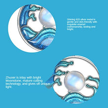 Baoxiaohed Collana in Argento Sterling, Collana 925 Sterling Argento Cinese Creativo Moonstone Zircon Collana, Utilizzata Come Festa della Mamma, Festa, Compleanno, Regalo di Anniversario