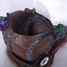 BENGKUI Scultura,Uomini Antichi in Bicicletta Cesto D'uva Portabottiglie Portabottiglie da Uomo Decorazione Domestica Figurine in Resina Decorazione per Mensola Regalo di Compleanno, Nero