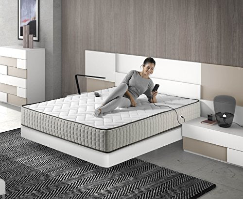 ECO-DE Materasso ALPES MASSAGER materasso in Memory Foam, con Visco gel 3d, materasso con sistema massaggio, copertura lavabile in lavatrice, materasso massaggiante 160 x 200 cm