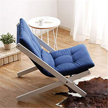 Chengzuoqing-Home Divano Pigro Poltrona da Salotto Pieghevole Pieghevole con braccioli per Balcone Interno ed Esterno (Colore : Blu, Dimensione : 65 * 89 * 78cm)