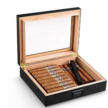 Humidars Cigar Humidor - Portable Spagna Cedar portasigari di legno di viaggio Cigar Humidor Set con umidificatore amp igrometro in fibra di carbonio Storage Box mantenerlo fresco .Scatola di immagazz