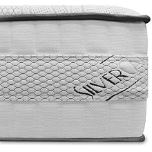 Baldiflex Emporio Materasso Lattice Matrimoniale 160x190 cm Alto 20 cm con 7 Zone a Portanza Differenziata e Fodera in Tessuto Silver Care Sfoderabile Antiacaro e Traspirante