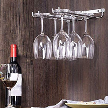 Portabottiglie 1 pz Appendiabiti da parete Forniture Calici da appendere Sotto l'armadio Portaoggetti da cucina per la casa Scaffale Bar Portabottiglie Portabottiglie Doppia fila Utile da appoggio i