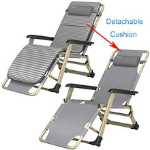 SHUAIIJUAN Sedia per il tempo libero domestico Pieghevole Sdraio da giardino Sdraio Sedie reclinabili con cuscino Outdoor pieghevole Prato sedie a sdraio for il campeggio, spiaggia, Patio, Piscina - G
