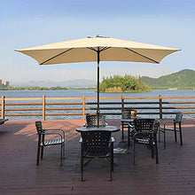 ZJDMF Terrazza Giardino Ombrellone Ombrellone da Balcone Anti-UV Rettangolare Inclinabile Tempo Libero Protezione Solare Antipioggia Dimensioni 2x3Mx2.4M / 6.56x9.8x7.87FT