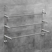 Xiaoli Bagno Portasciugamani Moderna Tre Bar portasciugamani 304 in Acciaio Inox Bagno Portasciugamani Parete Bagno Supporto del tovagliolo con Ganci Porta Asciugamani (Dimensione : 50cm)