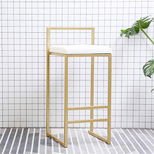 Sgabello da bar Contatore imbottito moderno Altezza Bar Stool Velvet Sedile Sedia da pranzo, bar Sedia con gambe in metallo dell'oro for il negozio cucina, bistro, caffè, pub Sgabello Alto Max.carico