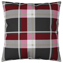 Buyounger Cuscini Decorativi 4 pz a Quadri Rossi 50x50 cm in Tessuto