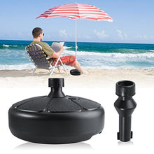Base per ombrellone da Giardino, Base per ombrellone in plastica da Giardino per Esterni in plastica, Piscina per Piscina per Uso Pesante, riempita con Acqua Nera Rotonda.