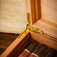 ChangDe-- Cigar Box, Portable Cigar Box Humidor idratante Scatola Foderata di Cedro Grana del Legno Mosaico Design può Tenere 25 (Size : 35x24x10cm)