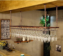KDMB Portabottiglie, Portabottiglie per Bicchieri, Portabottiglie per Vino Decorazione Portabottiglie a soffitto (Dimensioni: 90 * 35 cm)