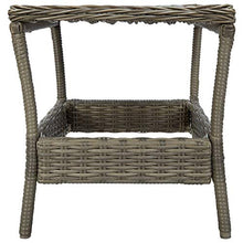 Tidyard Tavolo da Pranzo per Giardino Quadrato in Polyrattan 45x45x46,5 cm,Tavolo da Esterno Quadrato in Rattan,Marrone