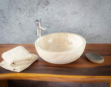 Rococo - Lavabo in onice tipo ciotola rotonda (immagini realistiche). Dimensioni: 40 x 40 x 15 cm