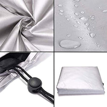 APOE Copertura Protettiva per Mobili da Giardino Rettangolare, Telo Copertura Tavolo da Giardino Impermeabile Tessuto Oxford Copri Tavolo e Sedie da Esterno, Argento 260×135×82cm
