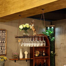 WAN Industriale a Parete Loft retrò Ferro Catena di Metallo cremagliera del Vino, Bottiglia di Vino Rack Bar mensola Appeso scaffale di stoccaggio Contro Titolare di Tazza per ristoranti, Bar re