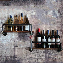 MoDi Wine Rack Retro Style Industriale Tubo di Acqua a Parete Vino Rack