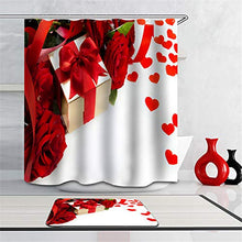 LIYAN Combinazione Bagno. Immagini Chiare E Colori Vivaci Rendono Il Tuo Bagno Pieno di Vita. Accessori da Bagno. Fiore Rosa Rossa. Amore.