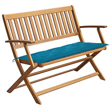 vidaXL Panca da Giardino con Cuscino 120 cm in Massello di Acacia