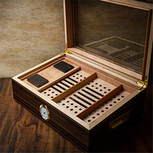 N \ A Humidor per sigari in Legno di Cedro, Set di scatole per sigari con Display da Tavolo Perfetto con igrometro e umidificatore, Comodo portasigari per 60 sigari da Uomo
