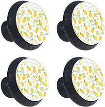 Modello di limone acido dolce estivo Pomelli per Porta Set di 4 Pomelli per Mobili Manopole per Cassetti Cucina Armadio Vetro