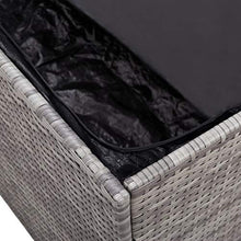 OUSEE Baule da Giardino Grigio 150x50x60 cm in Polyrattan